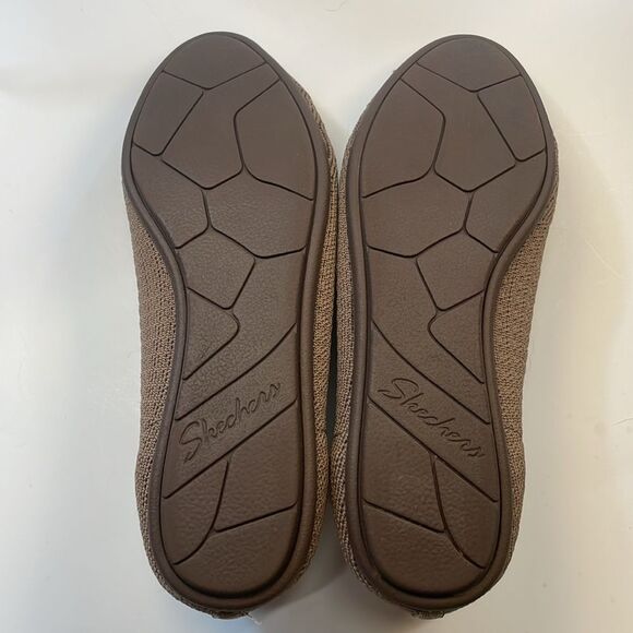 Skechers Air-Cooled Memory Foam Taupe Knit Ballet Flats Woman’s Sz 6.5 - Picture 7 of 7